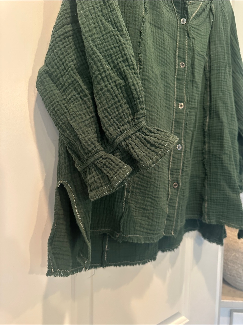 Green Entro Gauze Top - Picture 3 of 8